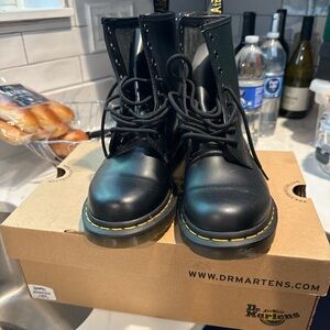 Dr. Martens Black Smooth Leather Boots